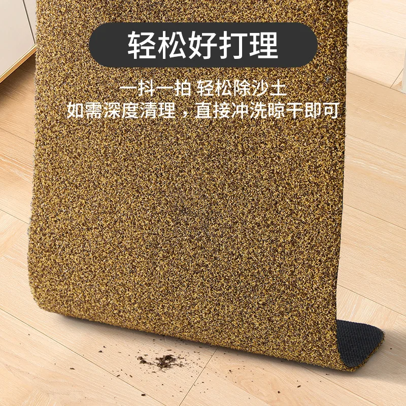 Coconut Silk Floor Mat Mud Scraping Dust Removal Anti Slip Doormat Household Entrance for Outdoor and Indoor Adjustable Cutting