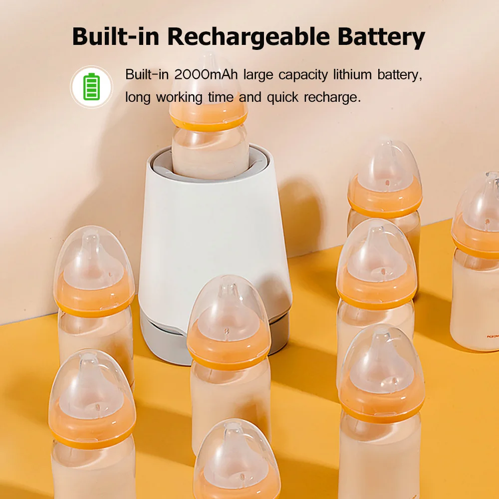 Automatic Baby Milk Bottle Shaker com base inclinado, Máquina elétrica de mamadeira Shake, Liquidificador em pó, Timing