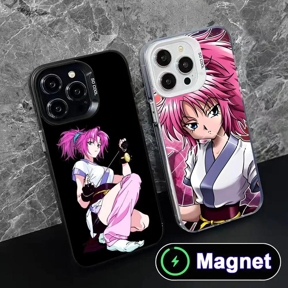Hunter Machi Phone Case for iPhone 17 16 15 14 13 12 11 Air Pro Max Plus Colorful Silver MagSafe Cover