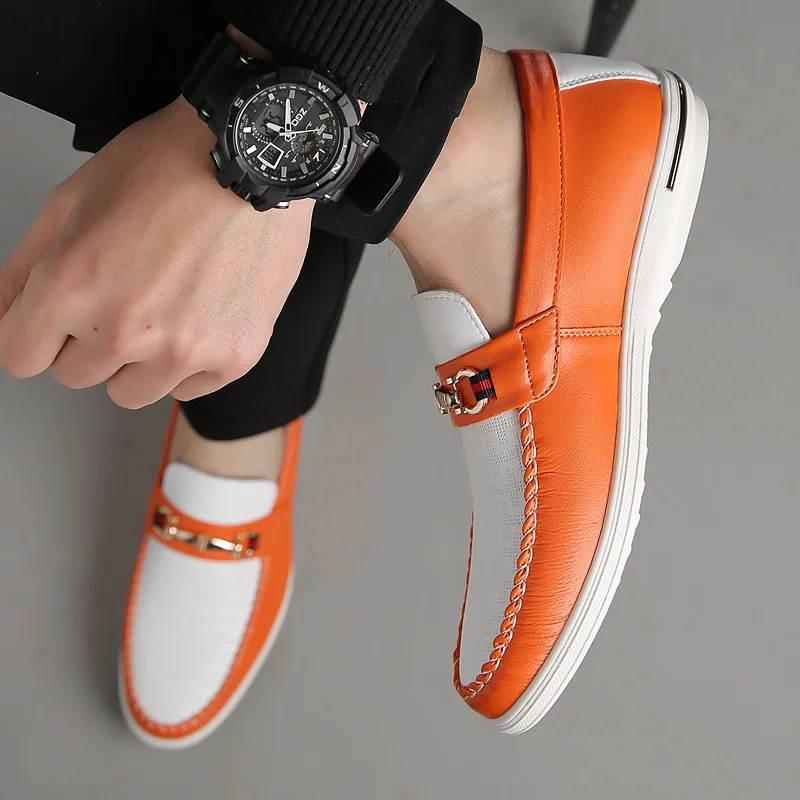 Mocassins masculinos nova primavera outono moda sapatos masculinos marca clássica de alta qualidade couro confortável unidade sapatos barco homem sapatos casuais