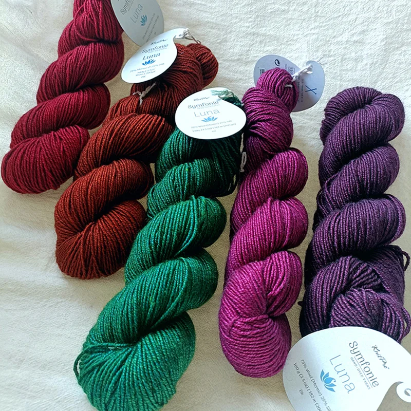 1piece 100g  Symfonie Handdyed Yarns Luna 75% Merino & 25% Silk DK - DK Yarns