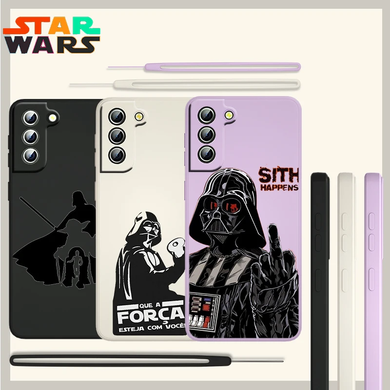 Star Wars Battle Hero For Samsung Galaxy S22 S21 S20 S10 Note 20 10 Ultra Plus Pro FE Lite Liquid Rope Phone Case Fundas Cover