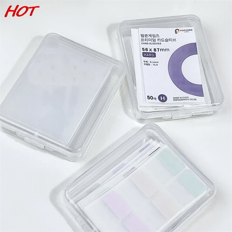 Transparent Storage Box Card Holder Sticker Stationery Transparent Storage Box Film Storage Box Classification Box for Craft Des