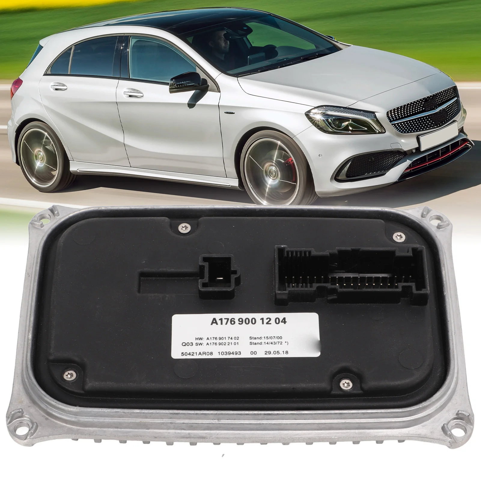 LED Headlight Control Unit A1769001204 Alloy Rustproof Replacement for Mercedes Benz CLA C117 X117 2016‑2019