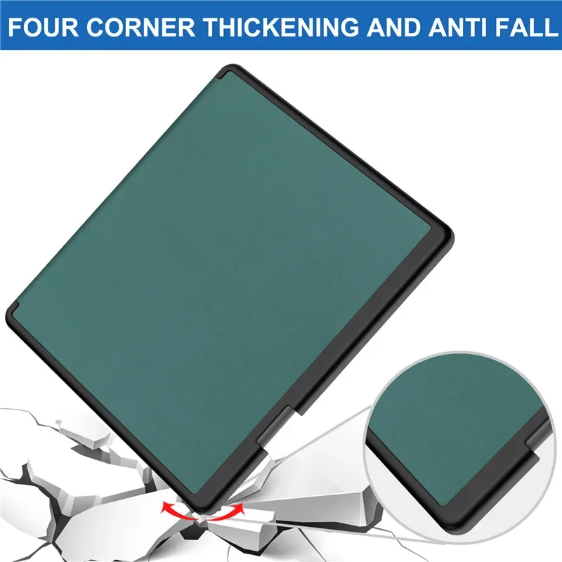 For Kindle Scribe 2024 Case 10.2 inch PU Leather Multi-folding Stand Smart Auto Wake Sleep Ebook Cover Funda with Pencil Holder