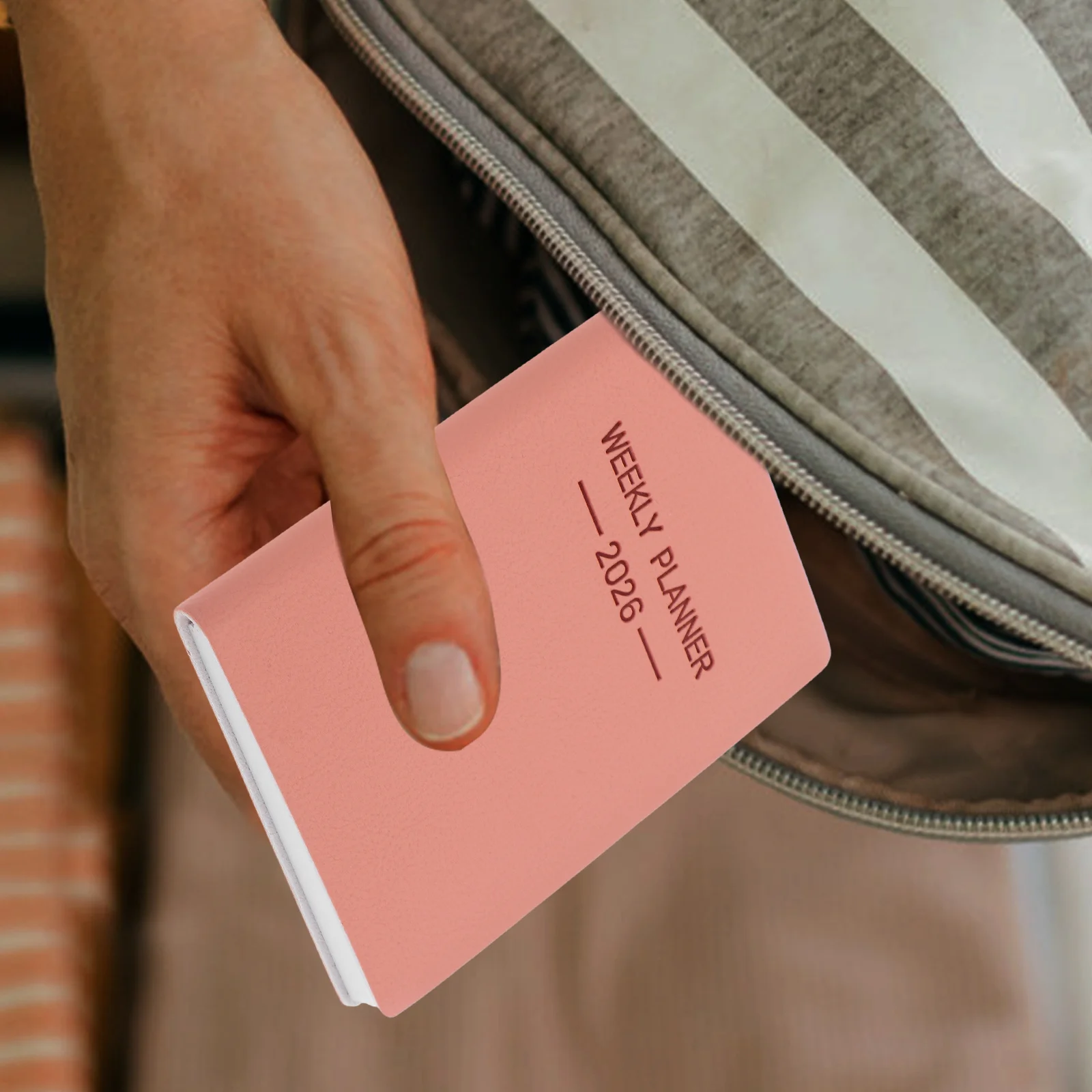 

A7 Pocket Planner 2026 Weekly Monthly Layout Compact Size Habit Tracker for on-The-Go Scheduling Personal Organization and Time