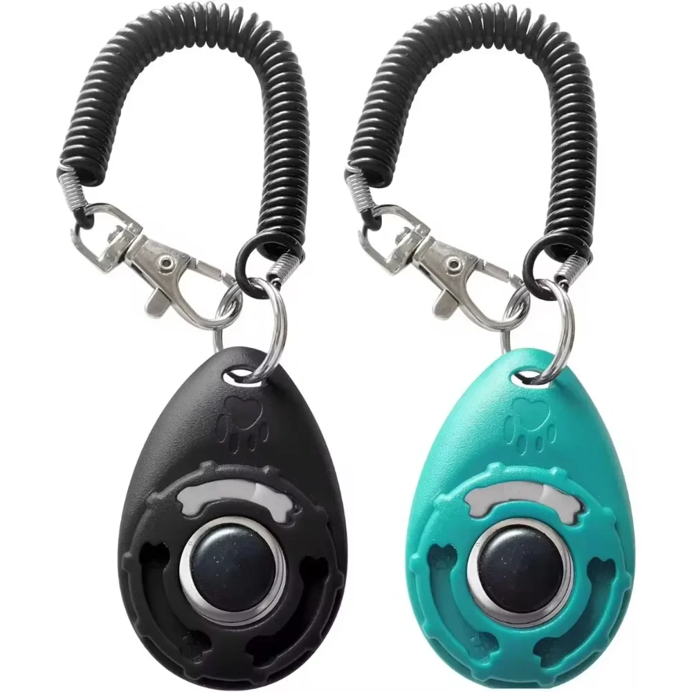 

2PC Adjustable Dog Training Clicker Pet Dog Click Trainer Various Style Aid WristStrap Sound Key Chain Dog Repeller Pet Product