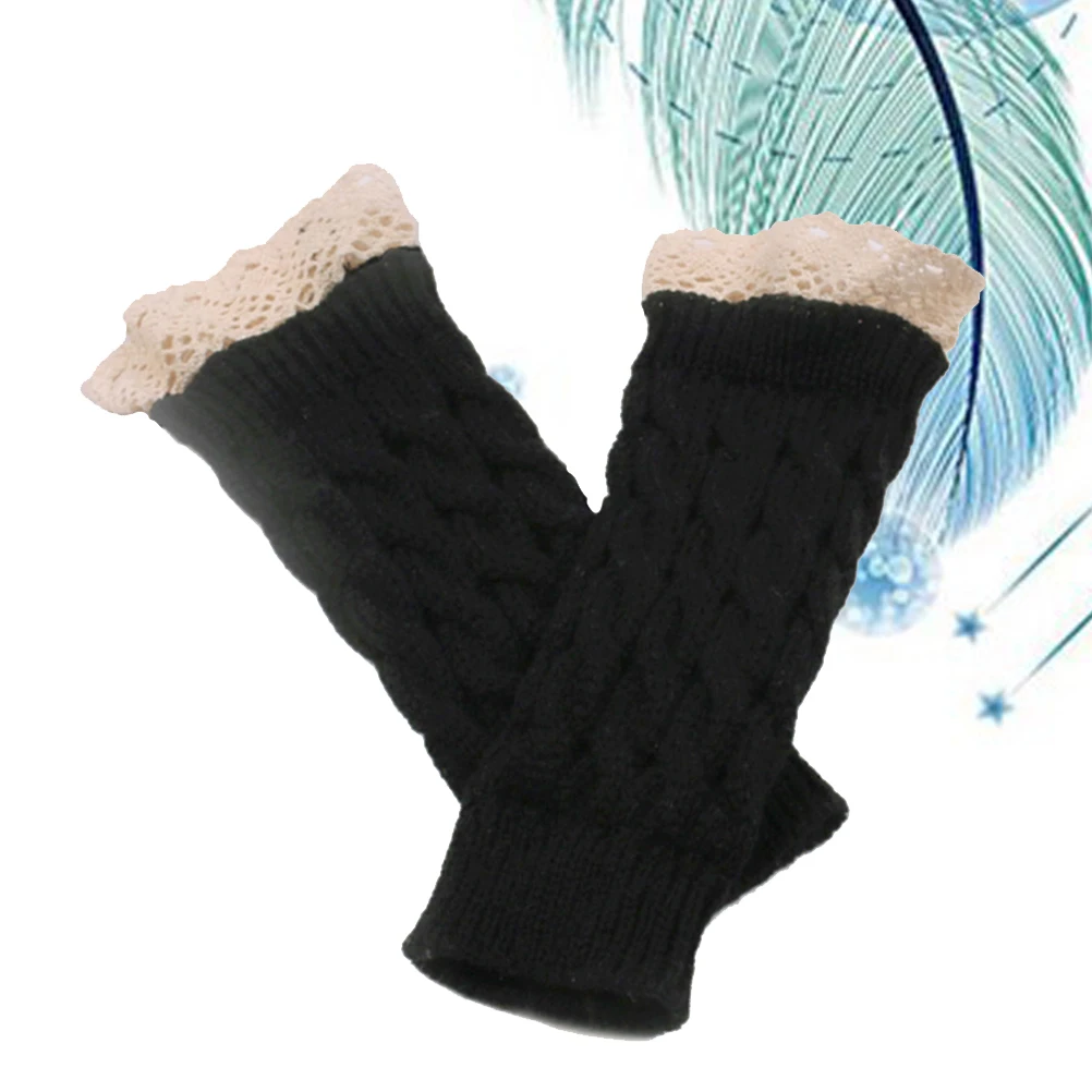 

Fingerless Knitted Gloves Women Thermal Arm Warmers Long Winter Gloves Soft Breathable Stylish Unisex Warm Mittens
