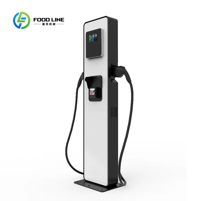 Customized Multi Power 20kW 30kW EVSE DC Fast Charger, Two Cable Pedestal Mount Charging Station Support OCPP