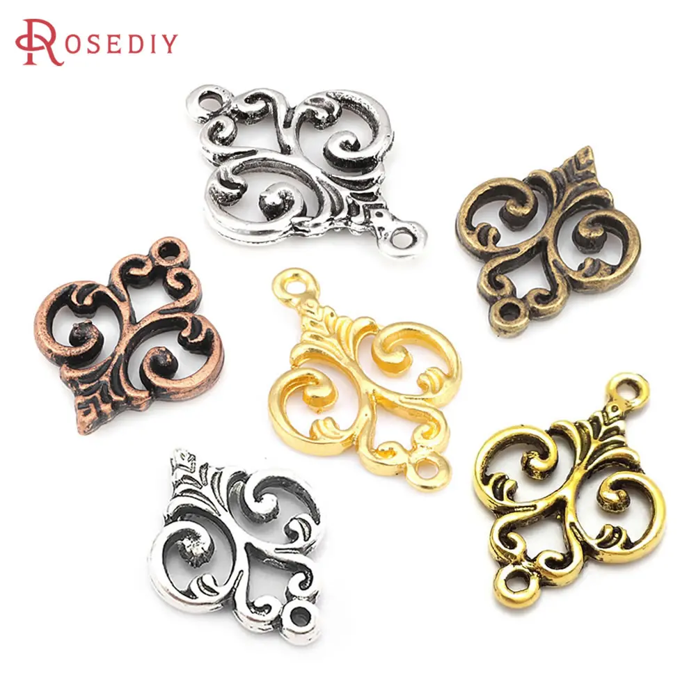 50 SZTUK Antyczny brąz Modelowanie ze stopu cynku Podłącz Charms Wysokiej jakości materiały do ​​wyrobu biżuterii Diy Naszyjnik Kolczyki Akcesoria