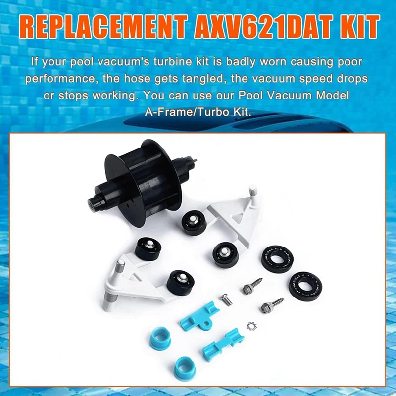 BAAG-Pool Cleaner Part Kit,AXV417WHP Pool Cleaner Pod Swing Kit&AXV621DAT Pool Vac A-Frame/Turbine Kit For Hayward Navigator