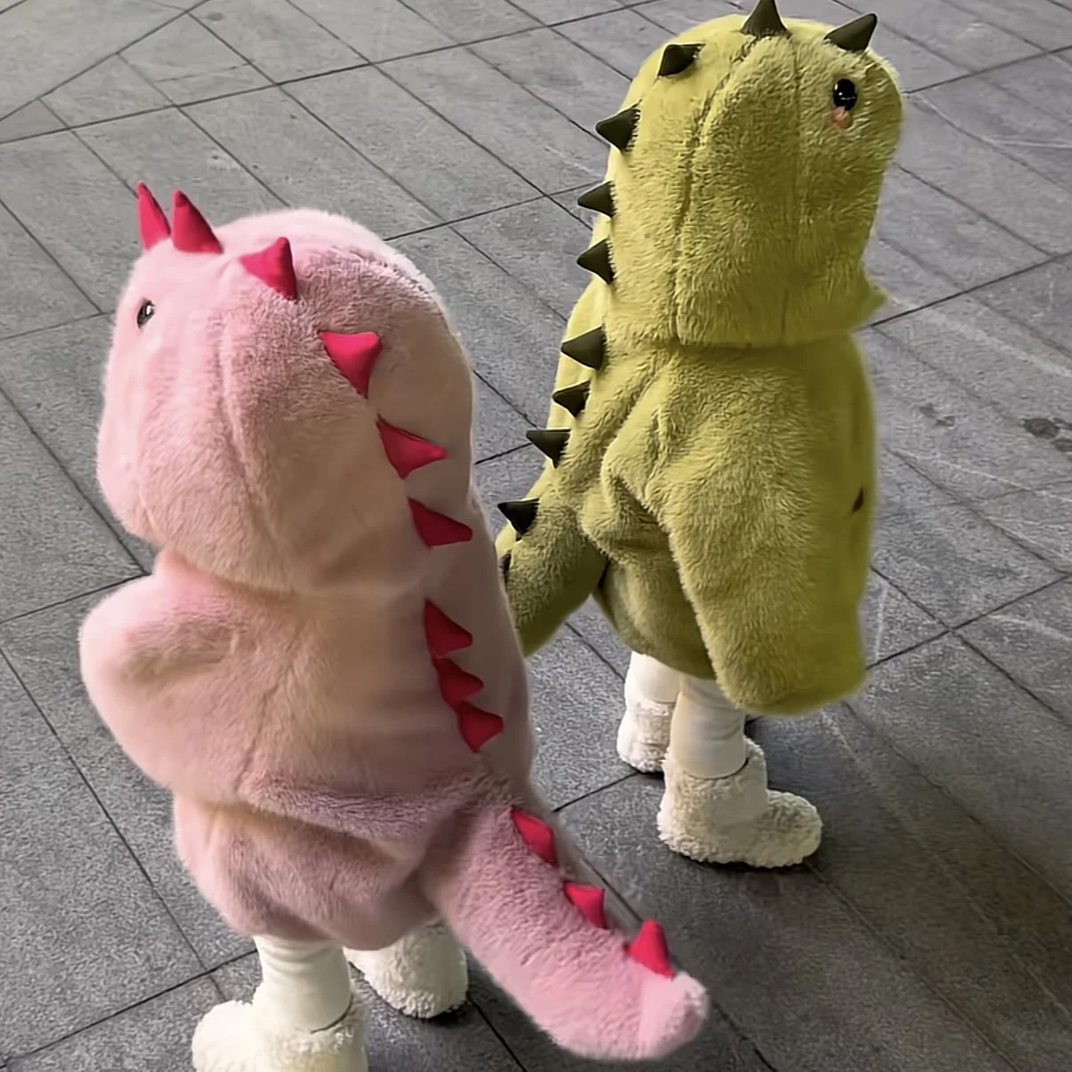 Thickened Fleece Dinosaur Print Romper Onesie for Kids Baby Boys Girls Warm Clothes Home Clothes Cotton Material