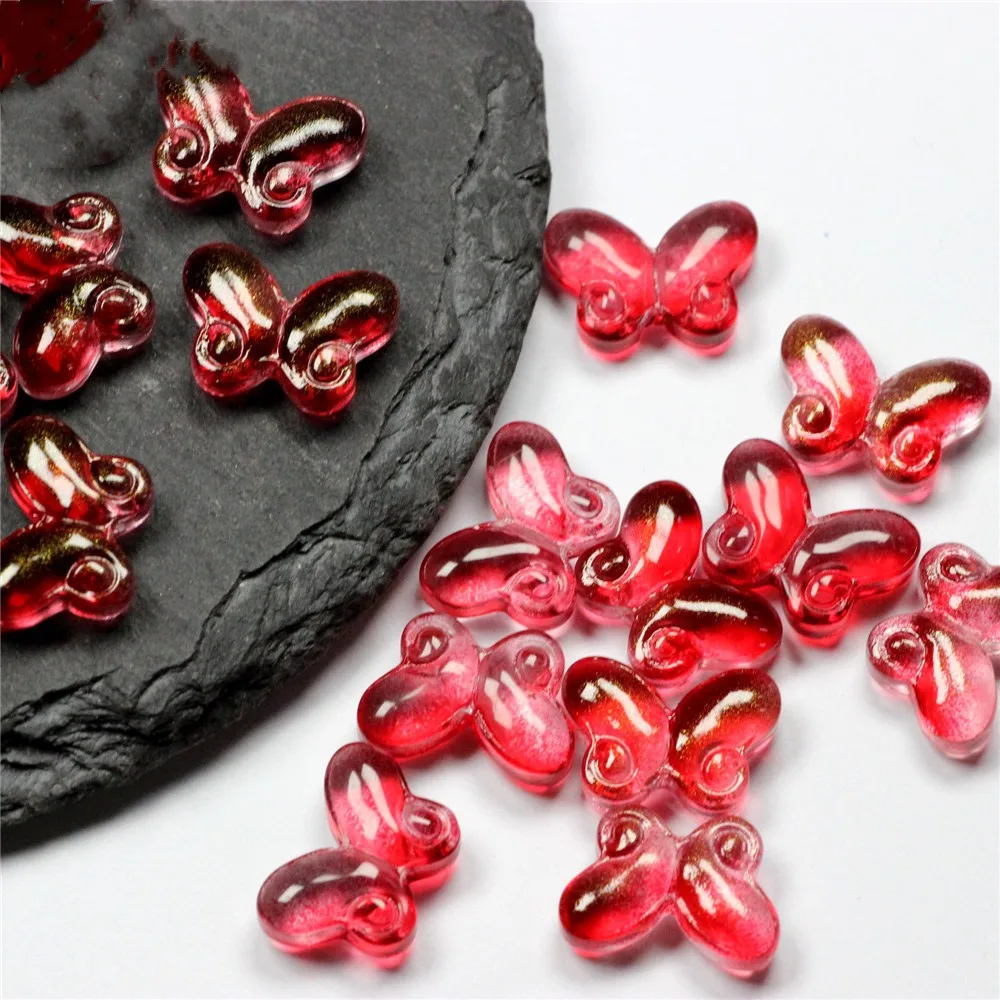 20pcs New Design Fat Big Butterfly Shape Crystal Glass Loose Beads For Jewelry Making DIY Earring Necklace Crafts Findings