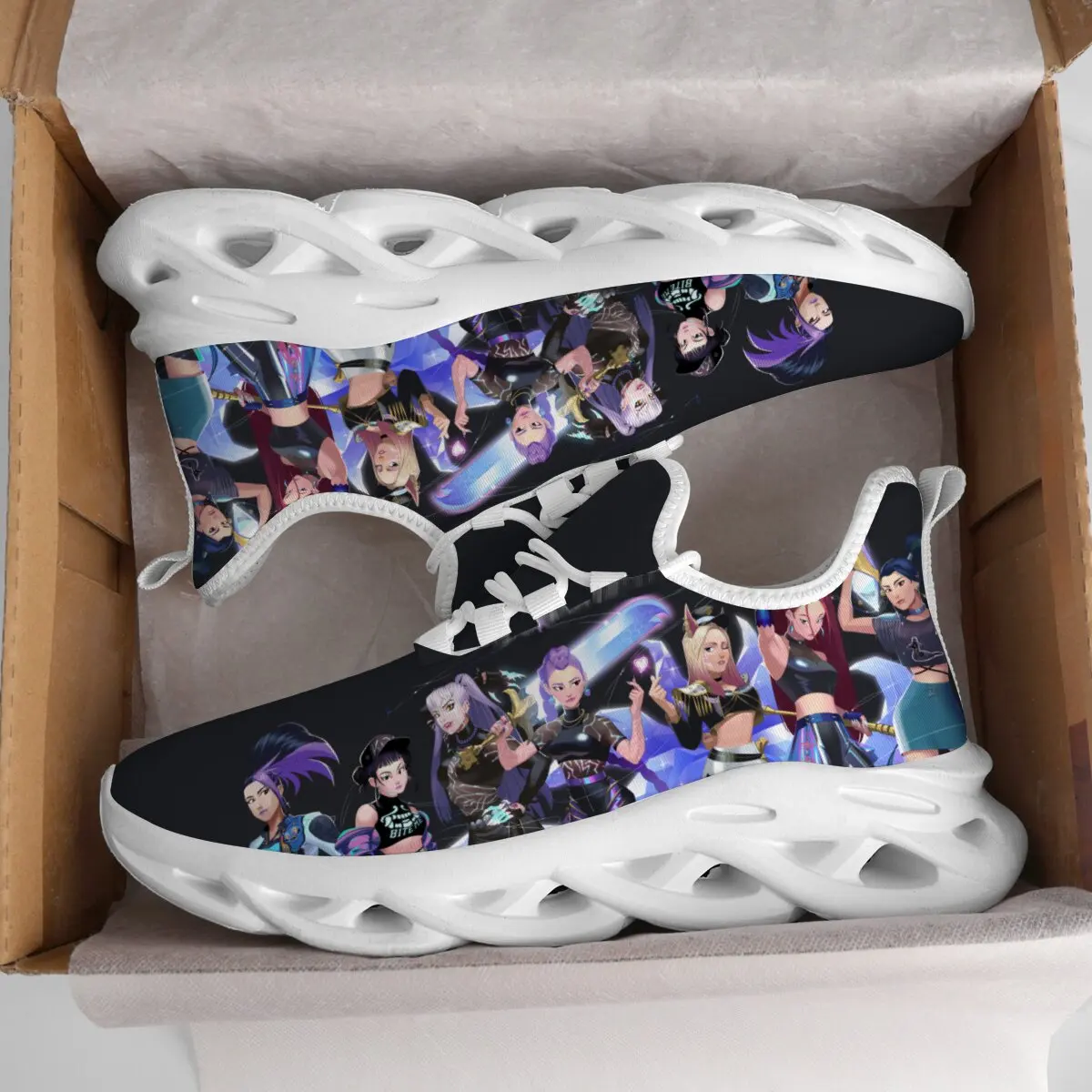 

Walking Tennis Sports Shoes Fashion Anime Girl Characters Casual Running Sneakers Shoes for Boys Sneakers Gothic Lightweight