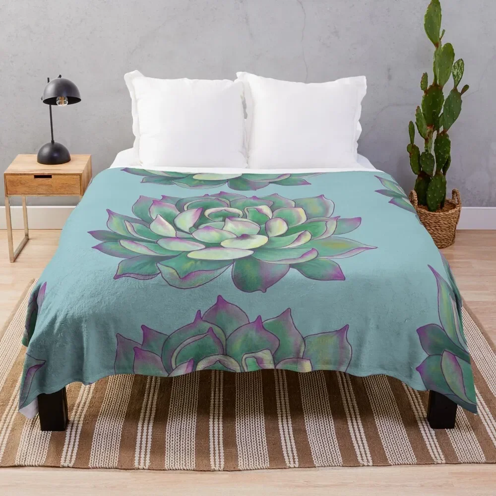 

Succulent plant Throw Blanket Hairys Hair Tourist Blankets