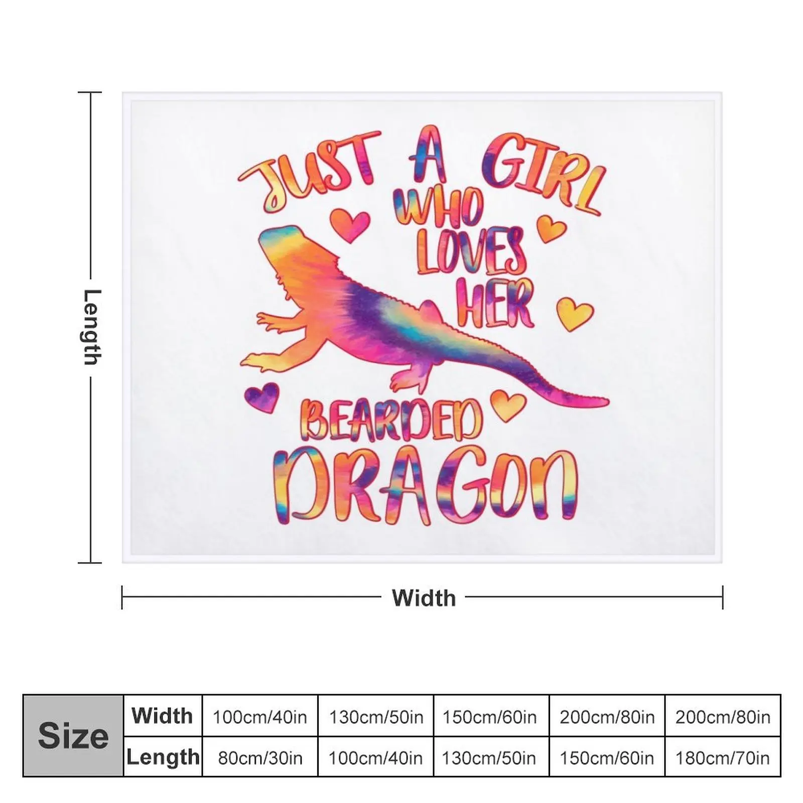 Just a Girl who loves her Bearded Dragon Throw Blanket warm for winter warm winter christmas decoration manga Blankets