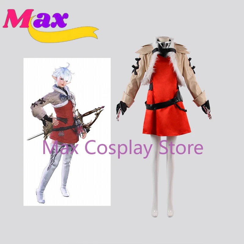 Max  Alisaie Leveilleur Cosplay Costume Wig Anime Elezen Hallowen Adult Man Woman Suit