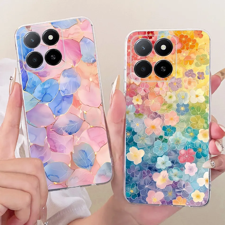 حافظة لهاتف Honor X5b Plus 2025 على شكل فراشة على شكل زهرة لطيفة على شكل قطة لهاتف Honor X5B X 5b Plus 4G حافظة لهاتف من السيليكون الناعم من البولي يوريثان #3