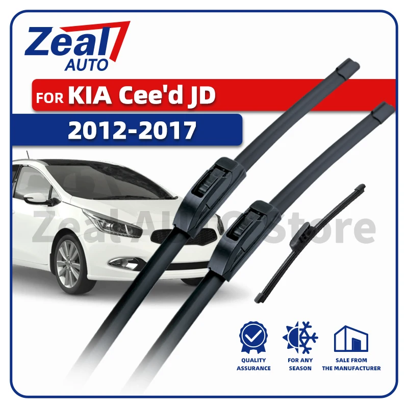 

LHD Front Rear Wiper Blades For KIA Cee'd Ceed MK2 JD 2012-2017 2013 2014 2015 2016 3x Windshield 26"14"12" Brushes Accessories