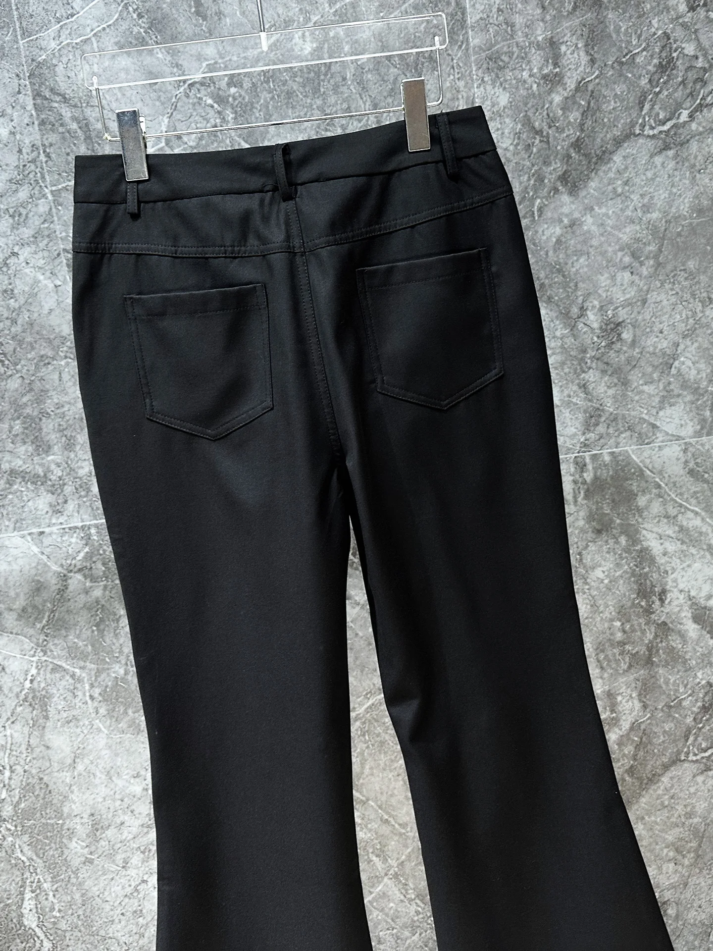 Men's 2025 Autumn New Fashion High Street Flared Trousers Male Stylish Rivet Design Zipper Decoration Trend Straight Long Pants