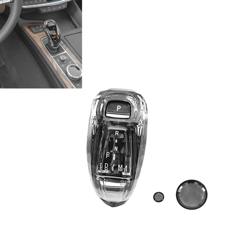 

Car Crystal Gear Shift Knob Shift Level Handle Head Multimedia Button Trim Stickers For Cadillac XT4 CT6 XT6 CT5 XT5