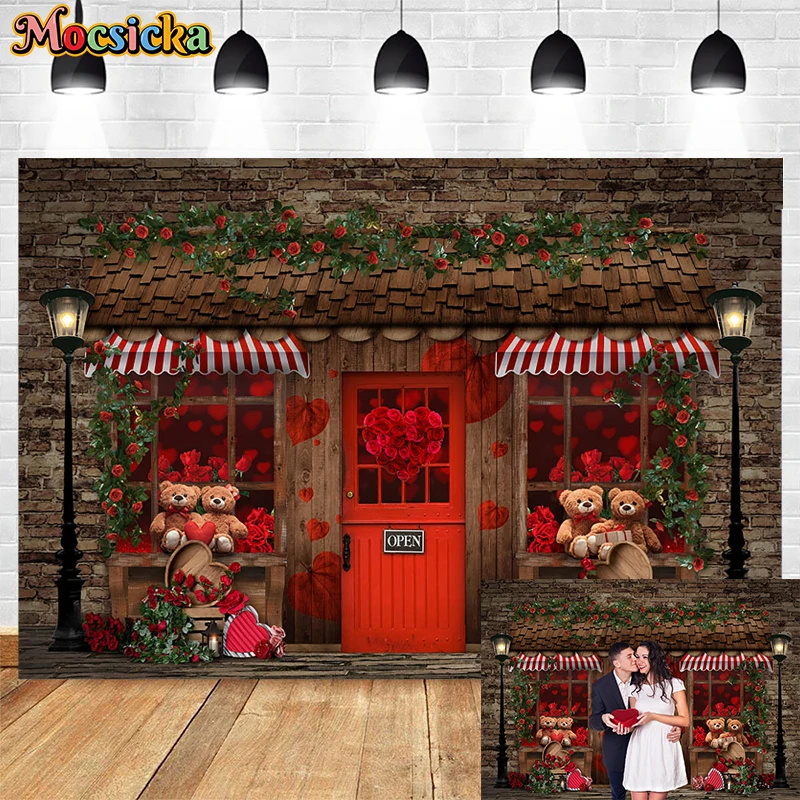Mocsicka – arrière-plan de photographie pour la saint-valentin du 14 février, accessoires de décoration de mariage, doux rideaux de Studio Photo