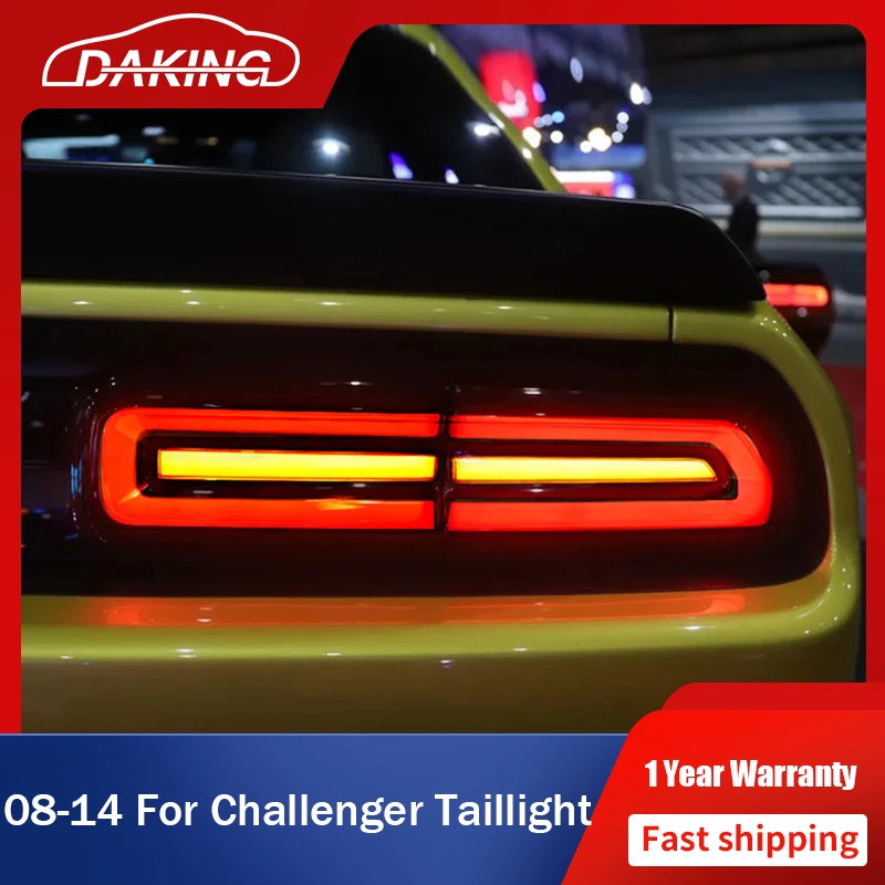 

Taillights For Dodge Challenger 2008-2014 Rear LED + Dynamic Turn Signal + Running Light + Brake + Reverse Tail Lamp Assembly