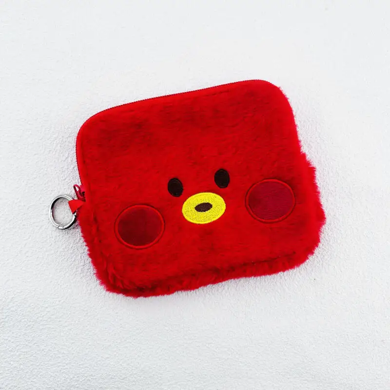 Anime Cartoon BT21 Plush Storage Bag COOKY CHIMMY Creative New Style Women's Portable Makeup Bag Handbag Student Pen Bag Gifts