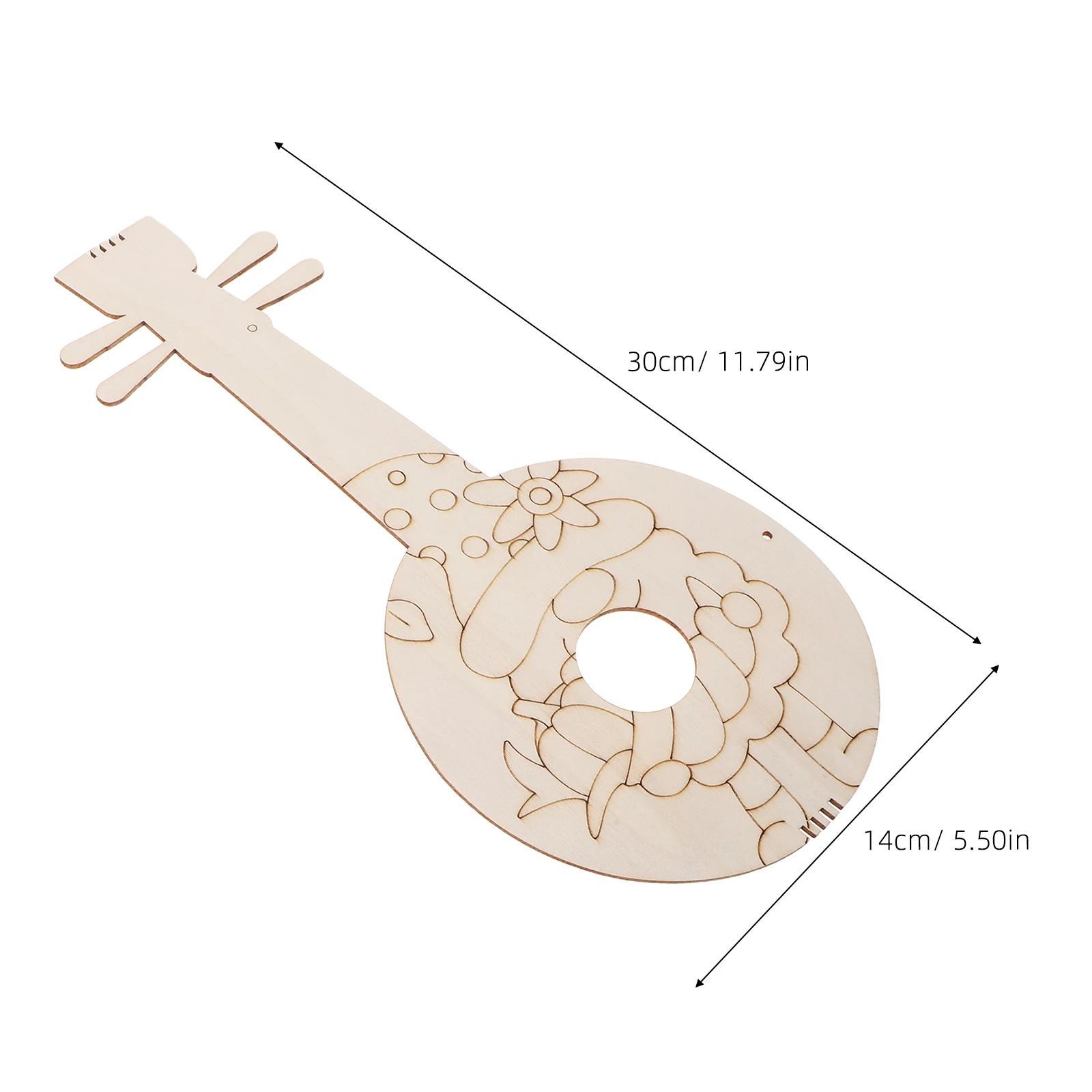 8個入り キッズミュージッククラフトキット 木製ギター型デコレーション DIY塗り絵プロジェクト 誕生日パーティー ウォールアート 感謝祭 ミュージカル