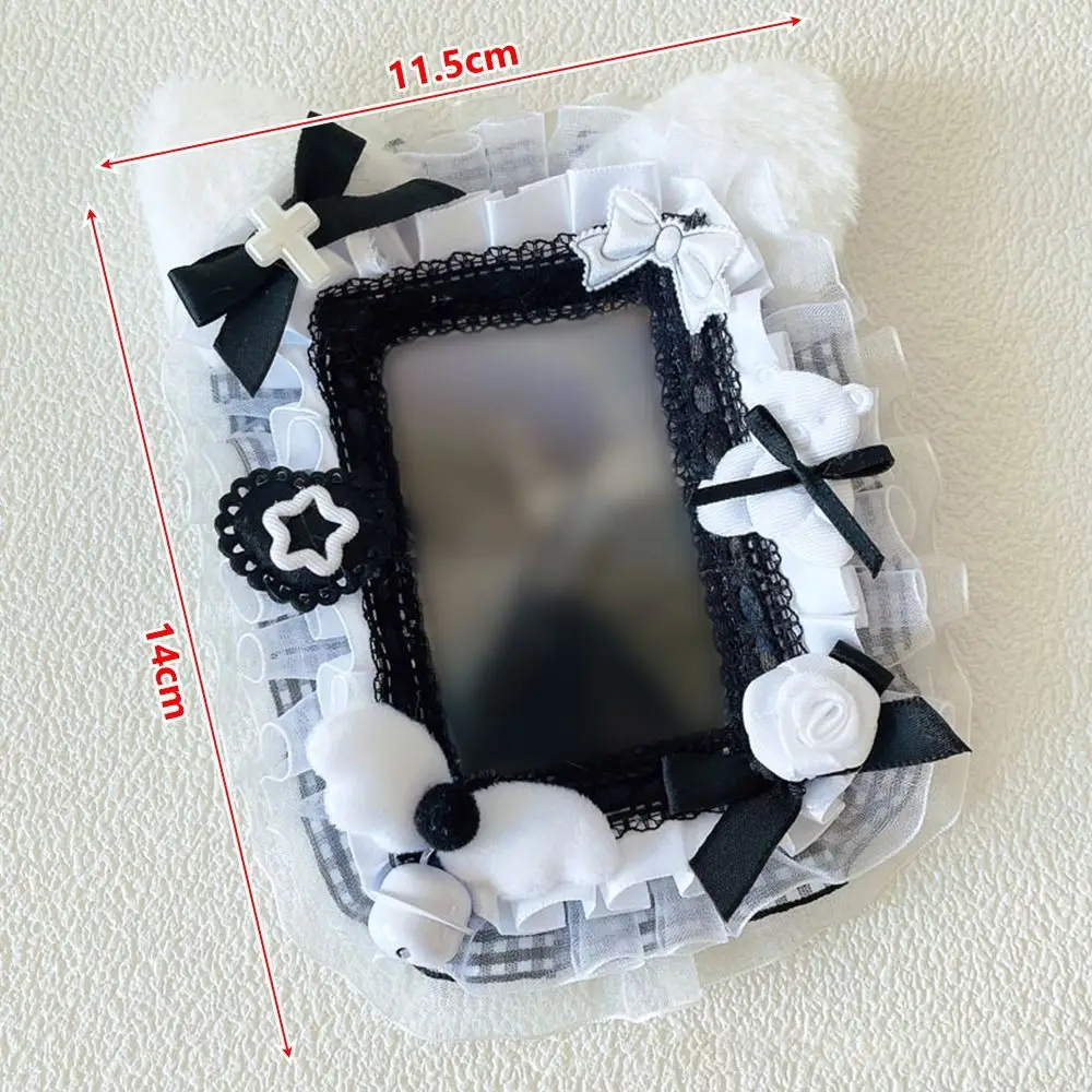 الحلو البوليستر حامل البطاقة الدانتيل Kawaii معرف الائتمان حالة الصورة بطاقة شارة حامل صور ديكور