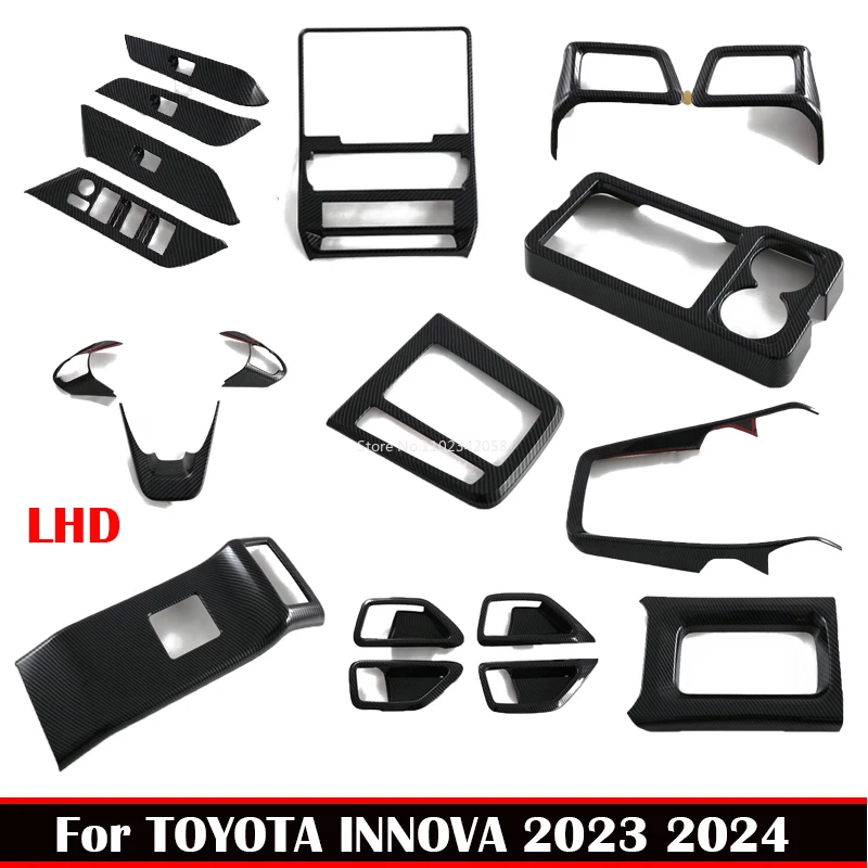 LHD For Toyota INNOVA 2023 2024 car interior accessories center conlose cover gear panle front rear water cup holder cover trim