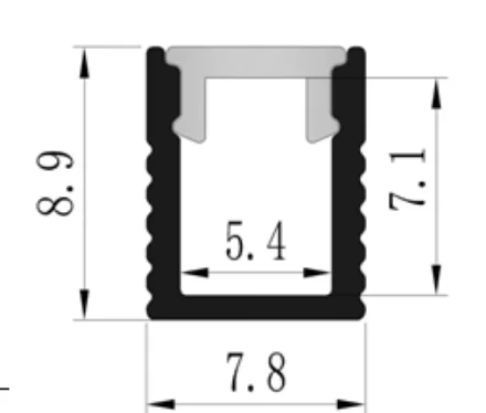 Factory sales 6063-T5 Aluminium profiles 078 model for commercial home lighting project