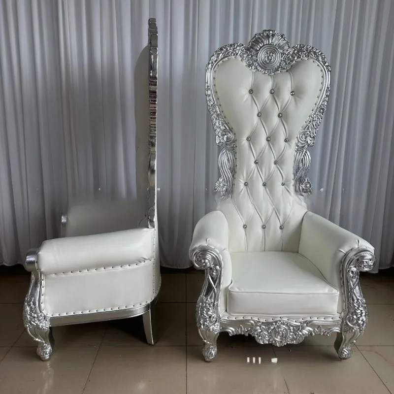 Factory direct sales European neoclassical high back chair king chair KTV hotel aisle decorative chair wedding bride and groom