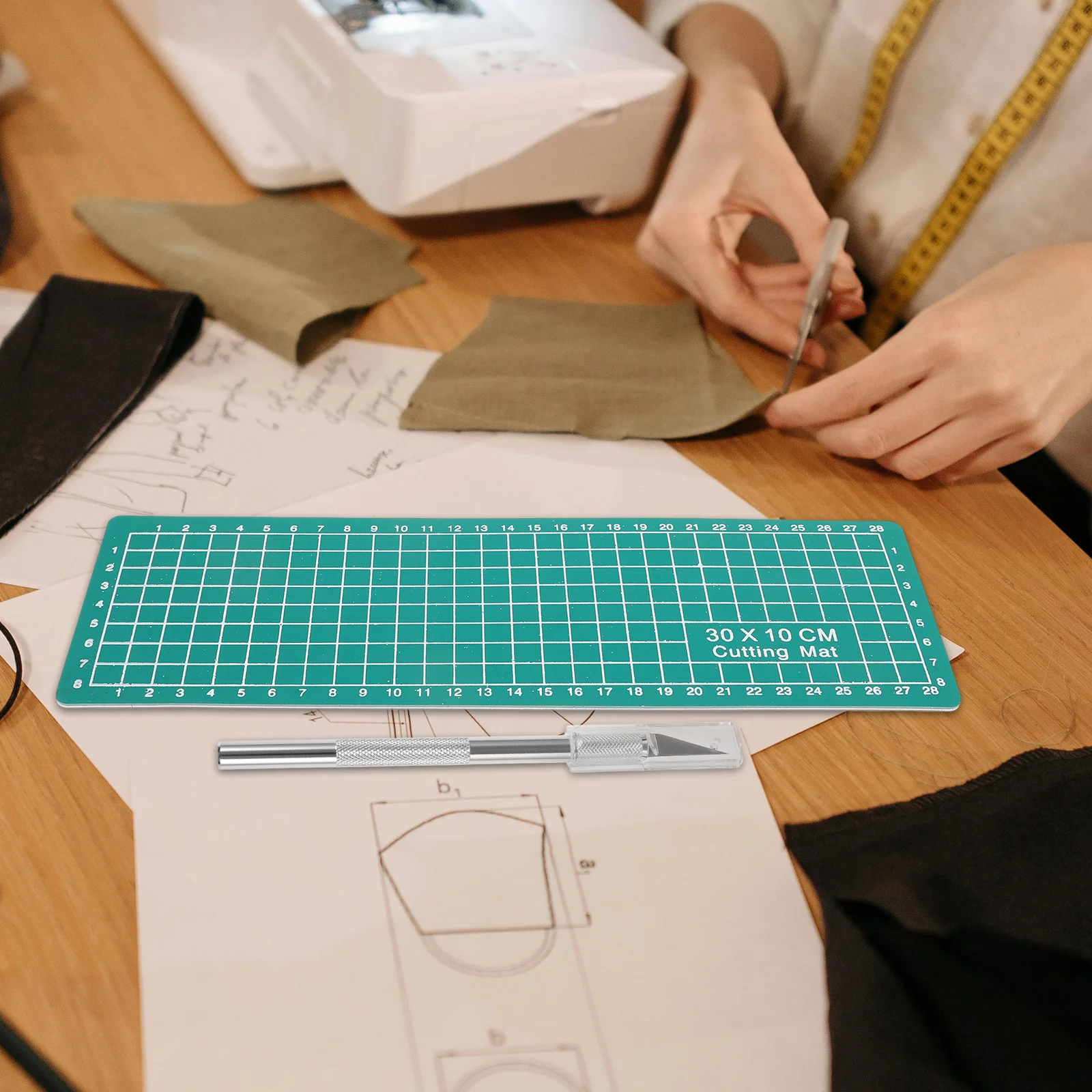 

1 set 1 Set Rubber Cutting Mat Double-Sided Non-Slip Durable Engraving Art Pad For Crafts Sewing Diy Projects Table Protection