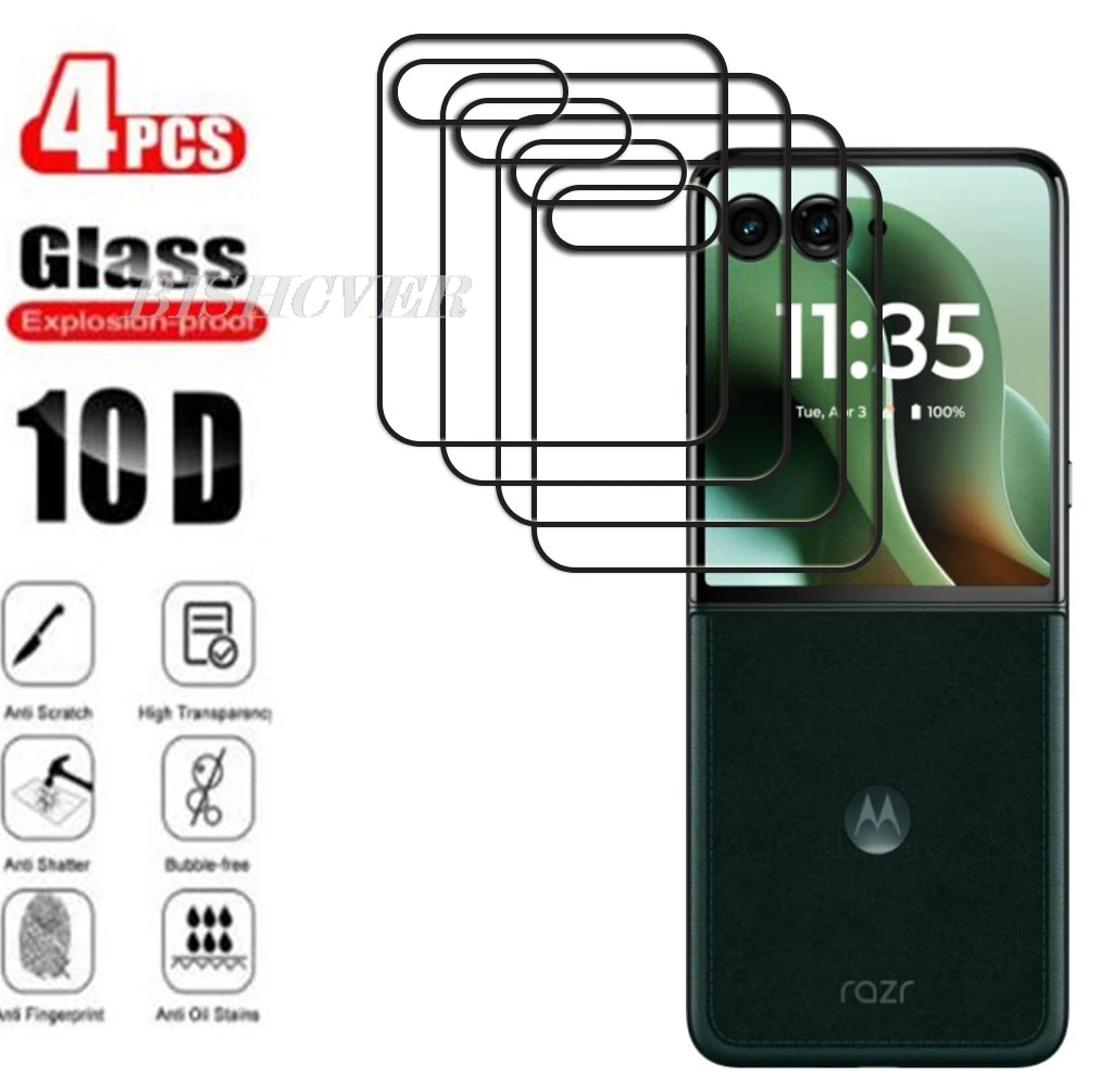 

4 шт. 3D изогнутая полная пленка для объектива камеры для Motorola Razr 50 Ultra (Razr + 2024) Razr50 60 Pro 2024 2025 закаленное защитное стекло