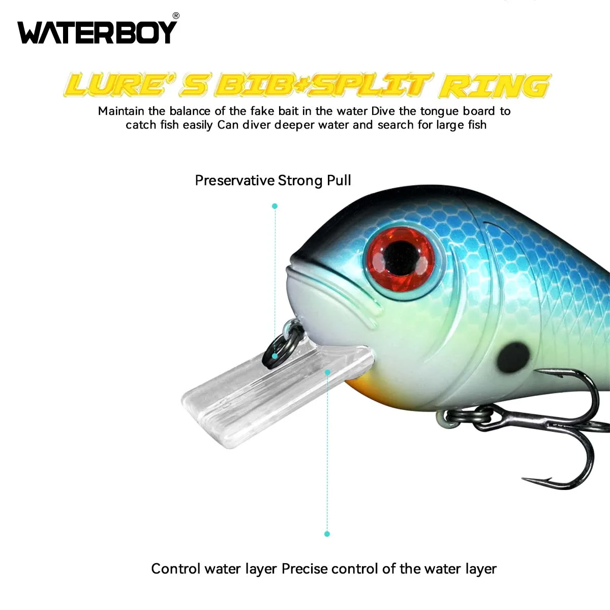 WATERBOY Crazy Crankbaits New Design Fishing Lures Mini Minnow Swing Small Cranks Hard Baits 21g 62mmm Wobblers Fishing Lure