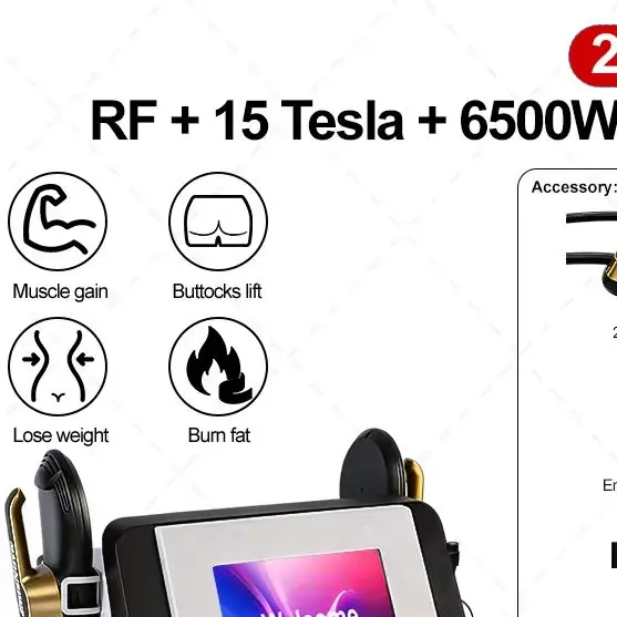 EMS 15 Tesla 6000W Body Sculpt Machine Electromagnetic Muscle Stimulator Abdomen Shaping Fat Reduction Professional Salon Beauty