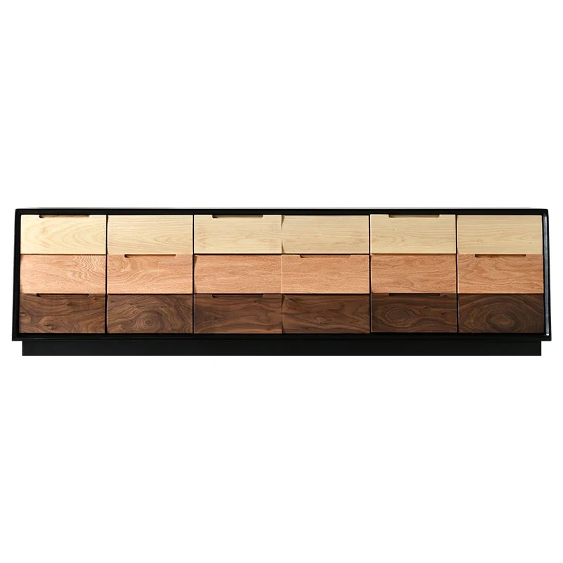 

TV cabinet combination, North American black walnut simplicity