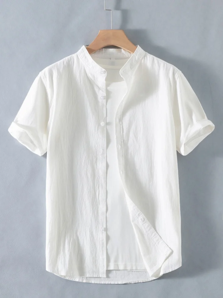 

Loose Linen Cotton T-irt Men's Summer New Sle Casual Home ort Sve f Sve Breathable Comfortable Youth Faion