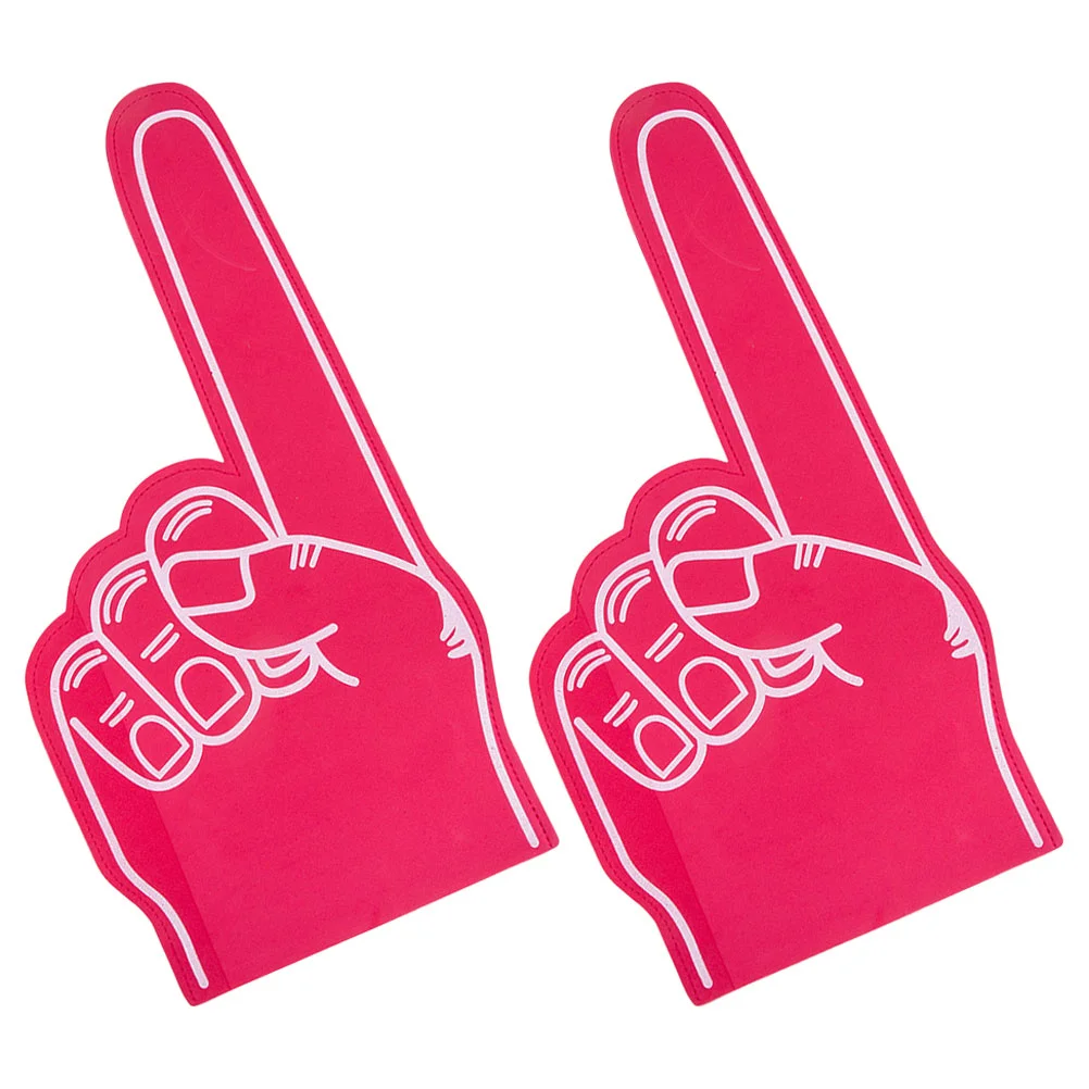 2 Pcs Foam Finger Sports Fan Prop Cheerleading Hand Team Sports Accessories Souvenirs Party Favor Celebrations Events