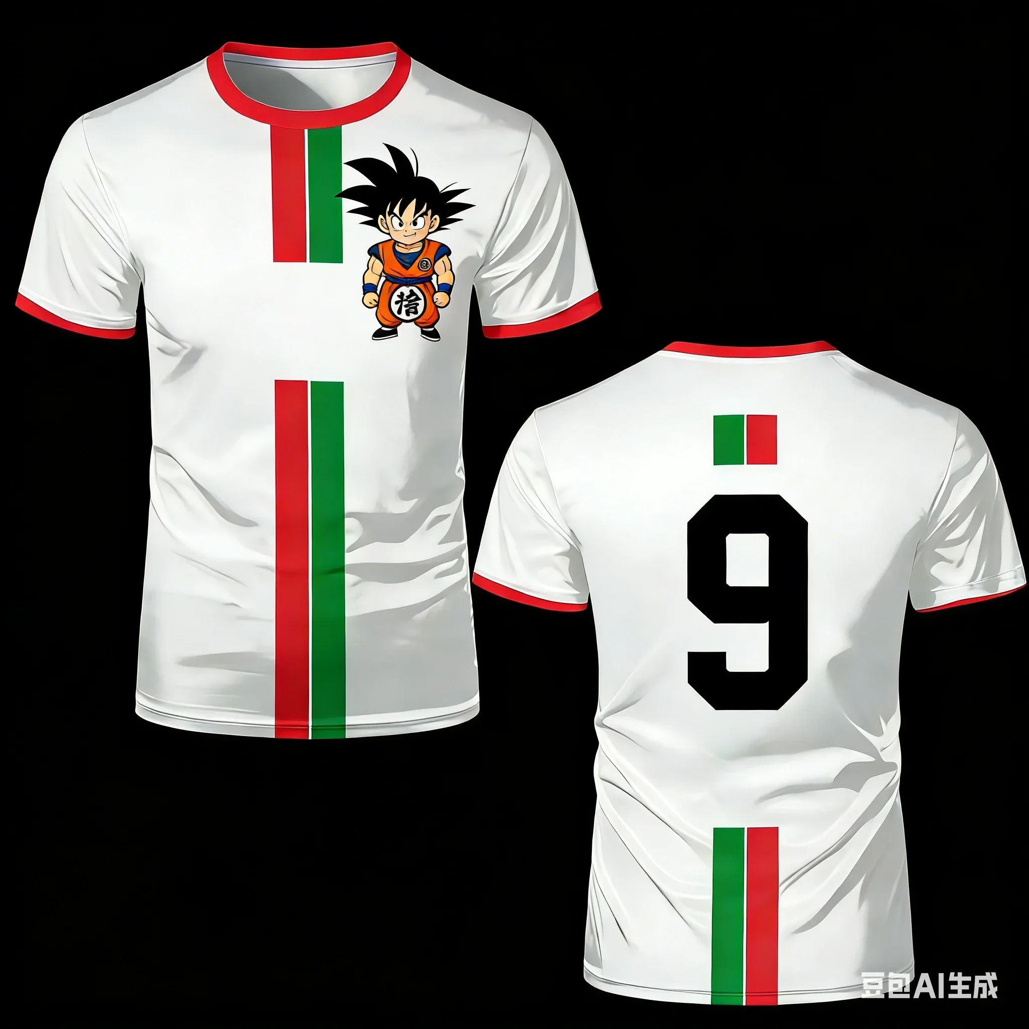2026 New Dragon Ball Special Edition T-shirt Children's Goku Cartoon Short Sleeve Football T-shirt Anime Street Wear 3D T-shirt