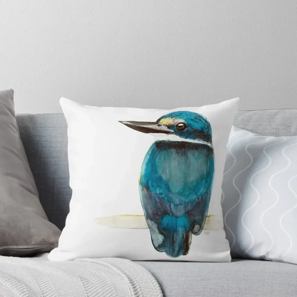 

Sacred Kingfisher Watercolour Painting Throw Pillow Couch Cushions Christmas Covers For Cushions Cushion Cover For Sofa pillow