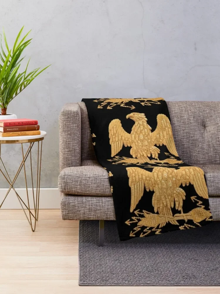 Napoleonic French Imperial Eagle Throw Blanket Flannel Giant Sofa Blankets