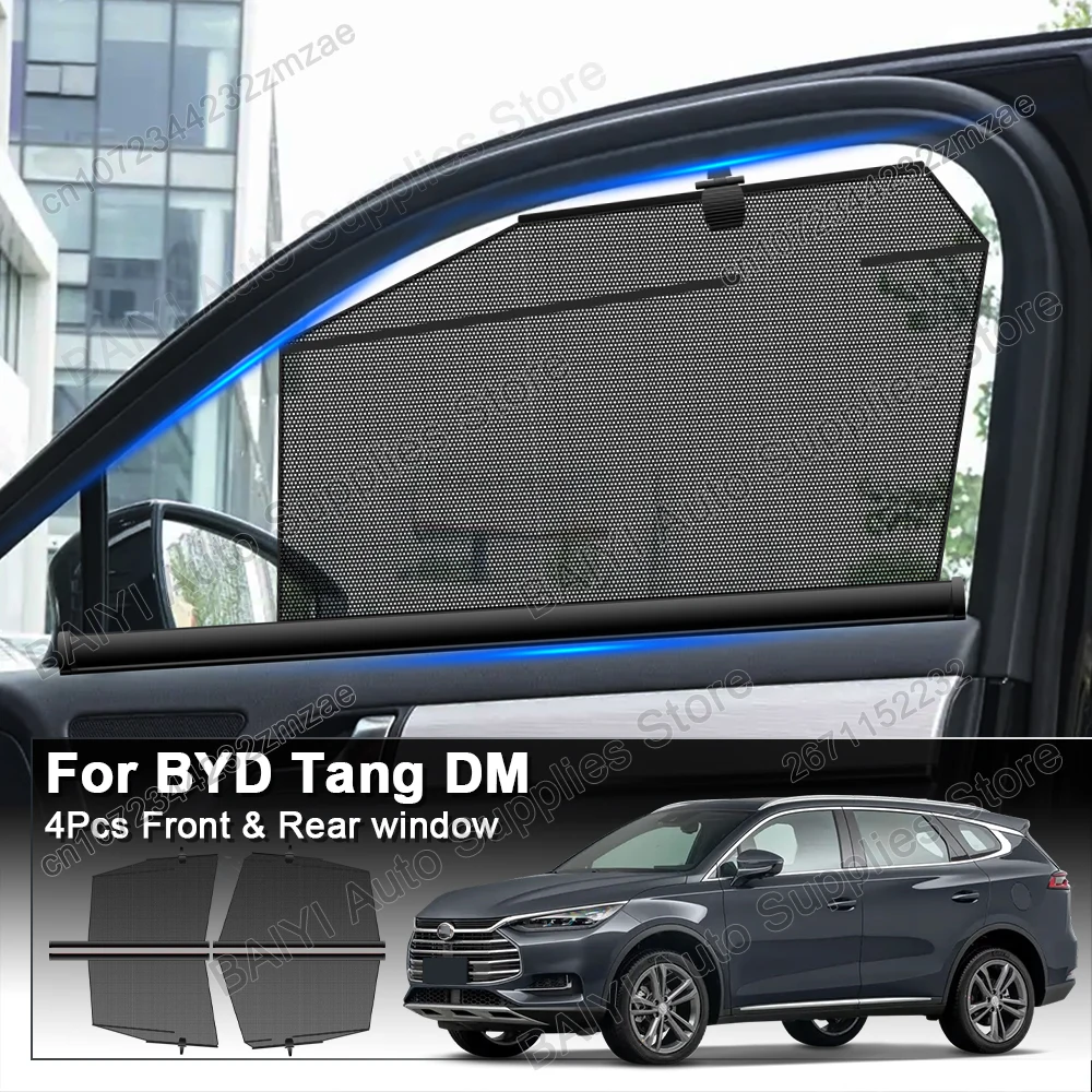 For BYD Tang 2015-2024 Car Lifting Window Sunshade Auto Lifting Sun Shade Customizable Front Rear Window Car Accessories