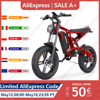 HD-B6 Electric Bicycle1200W Powerful Brushless Motor 48V15.6AH Removable Battery E-bike 20*4-In Fat Tire Mountain Electric Bike