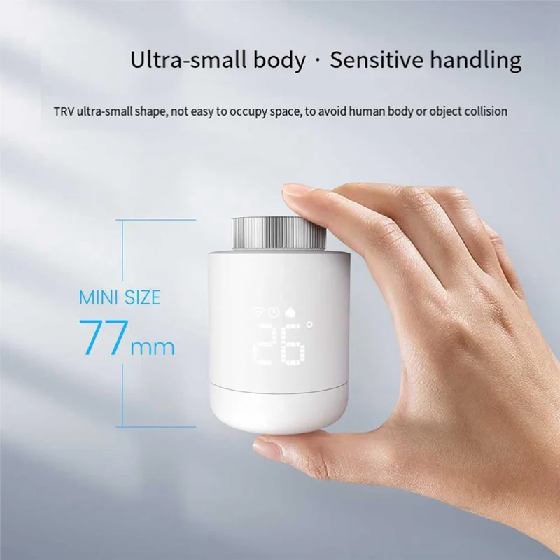 ดี-1 ชิ้น Tuya Zigbee วาล์วหม้อน้ํา Thermostatic พลาสติกสีขาว App ควบคุมความร้อนเทอร์โมคอนโทรลเลอร์อุณหภูมิ