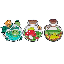 Cartoon Frogs Enamel Pin Cute Kids Brooch for Clothes Lapel Pins for Backpack Metal Badges on Bags Accessories Gift
