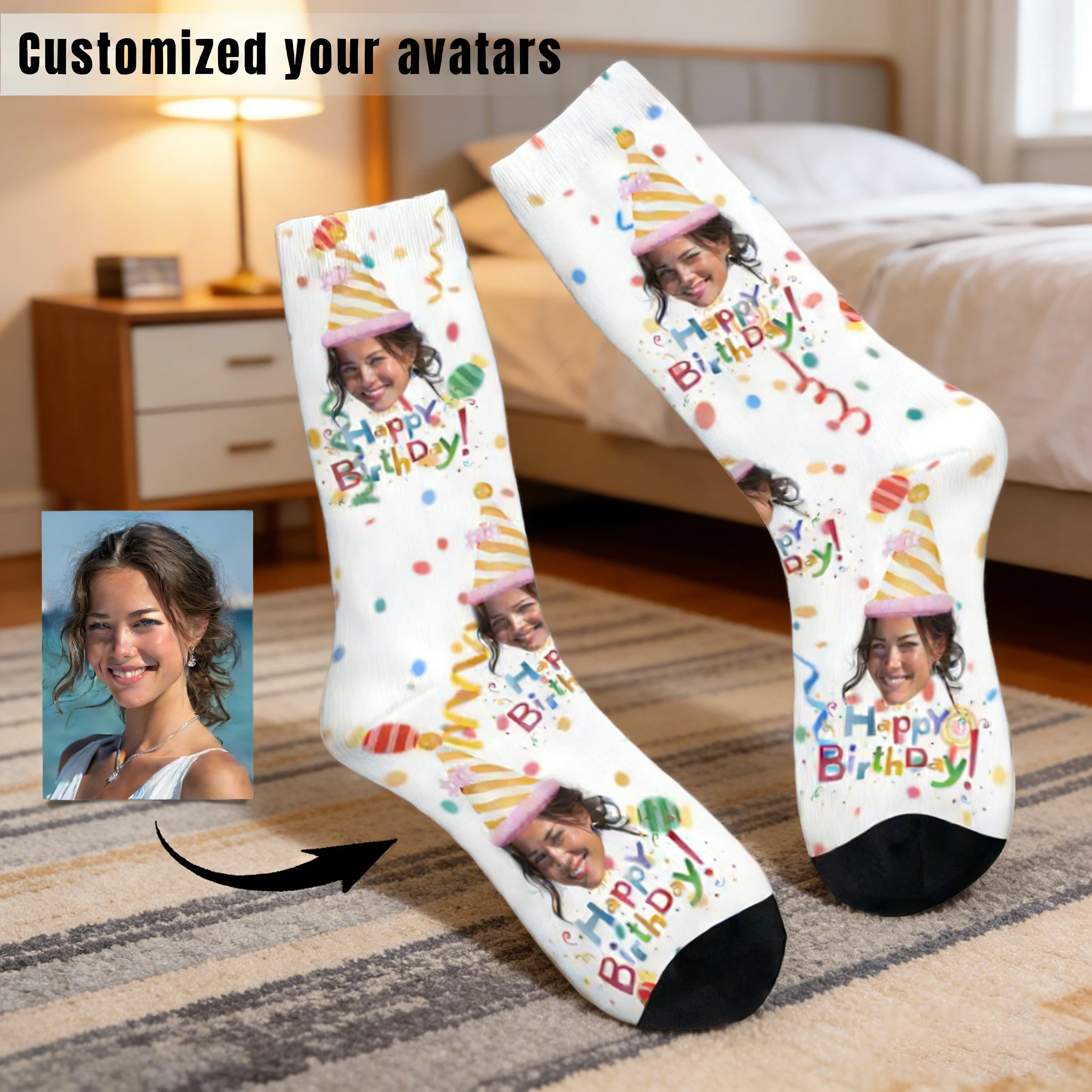 

Носки с индивидуальным дизайном для животных и лица, унисекс, персонализированные носки с фотографией, интересные носки, носки на заказ в подарок