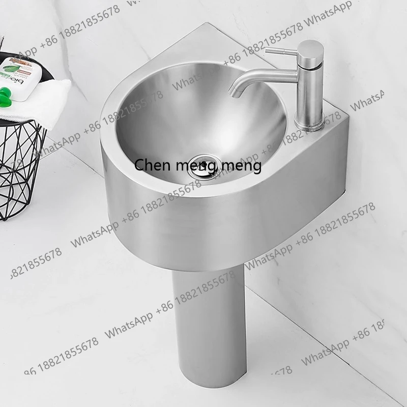 

School column basin balcony washbasin bathroom stainless steel hand wash floor basin
