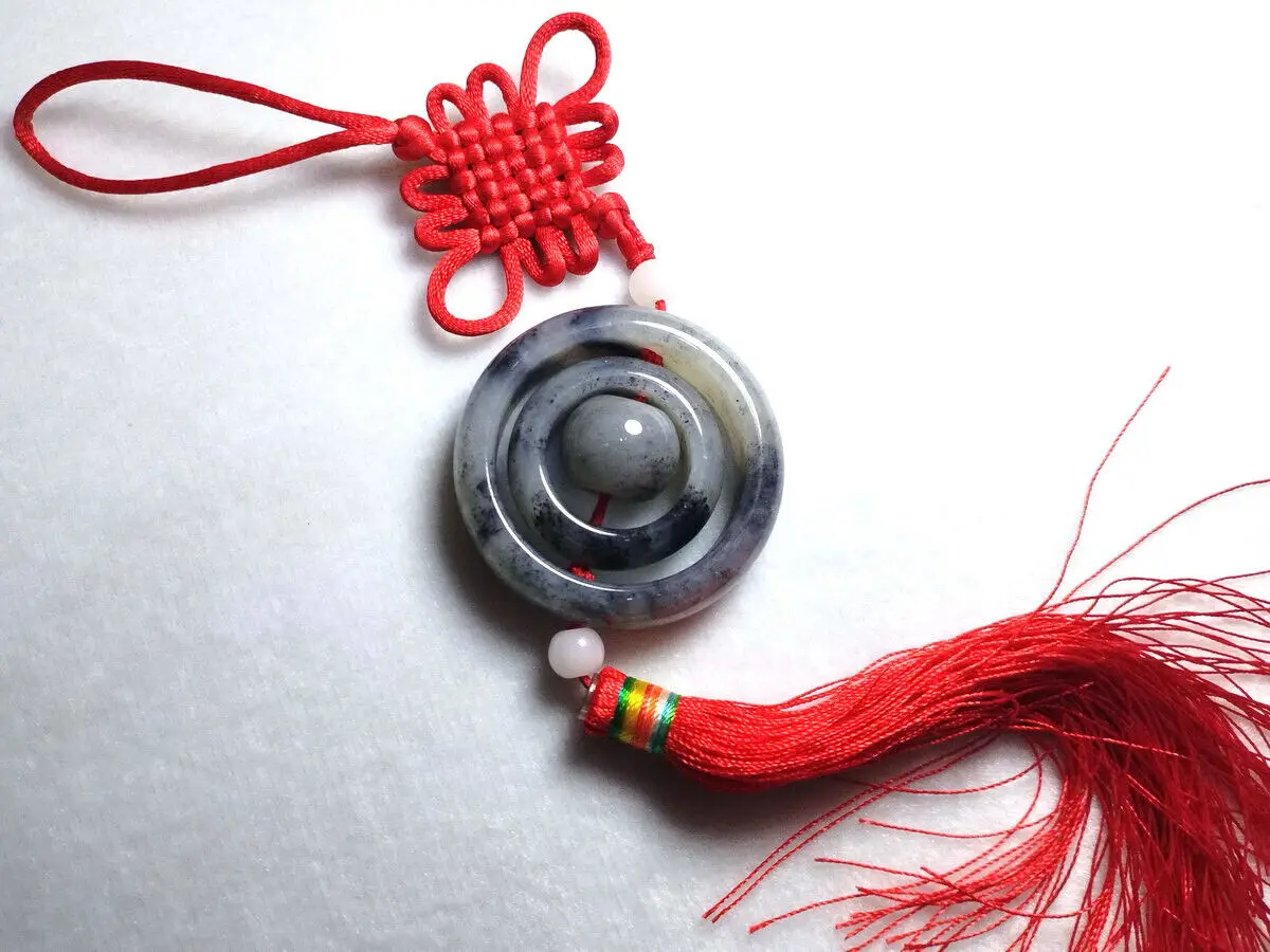 Chinese Natural Safe Car Rearview Mirror Pendant Lucky Hanging Ornament Decor view 5